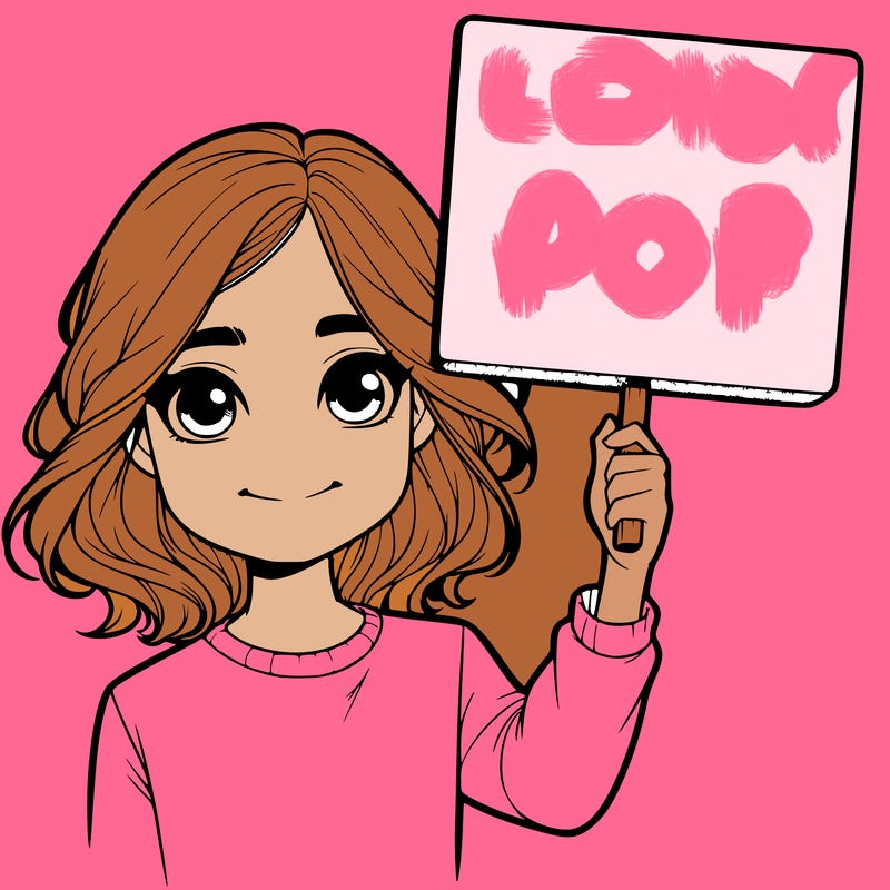 realistic girl holding up a sign