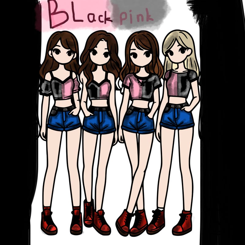 a group of girls wearing crop tops and shorts