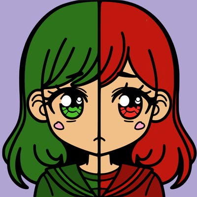 a split of a girl
