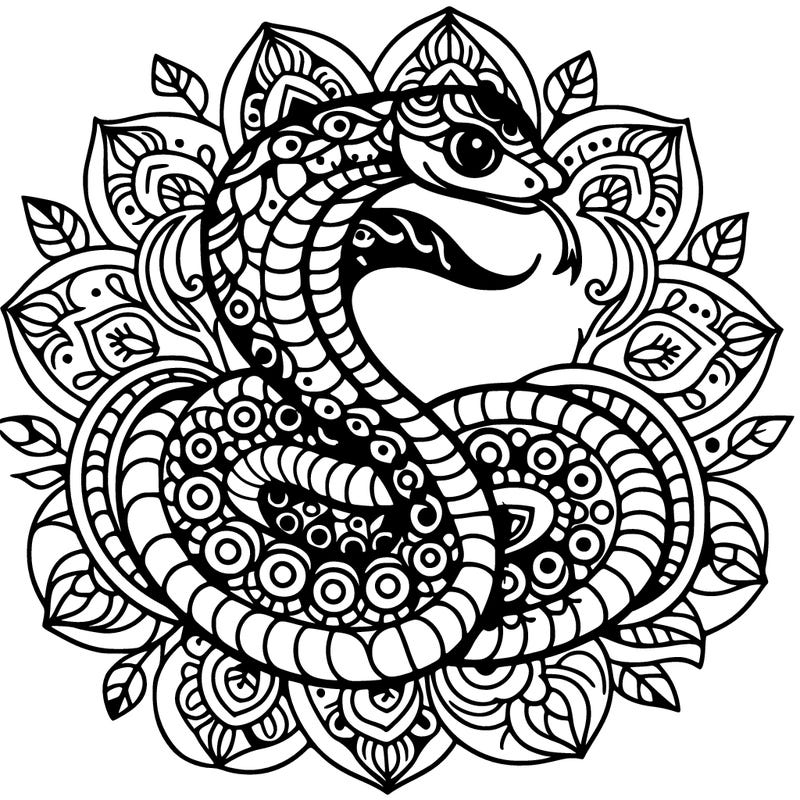 mandala beautiful snake