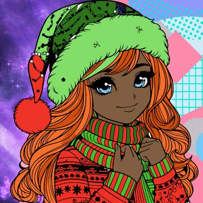 realistic christmas girl