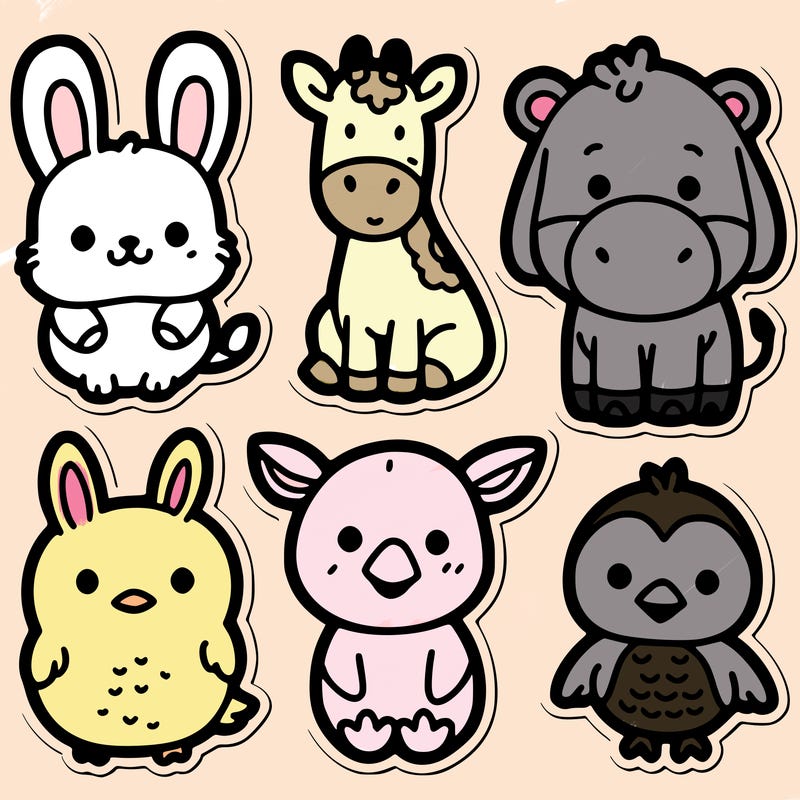 cute animal stickers