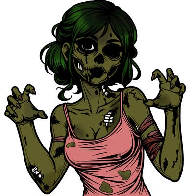realistic zombie girl