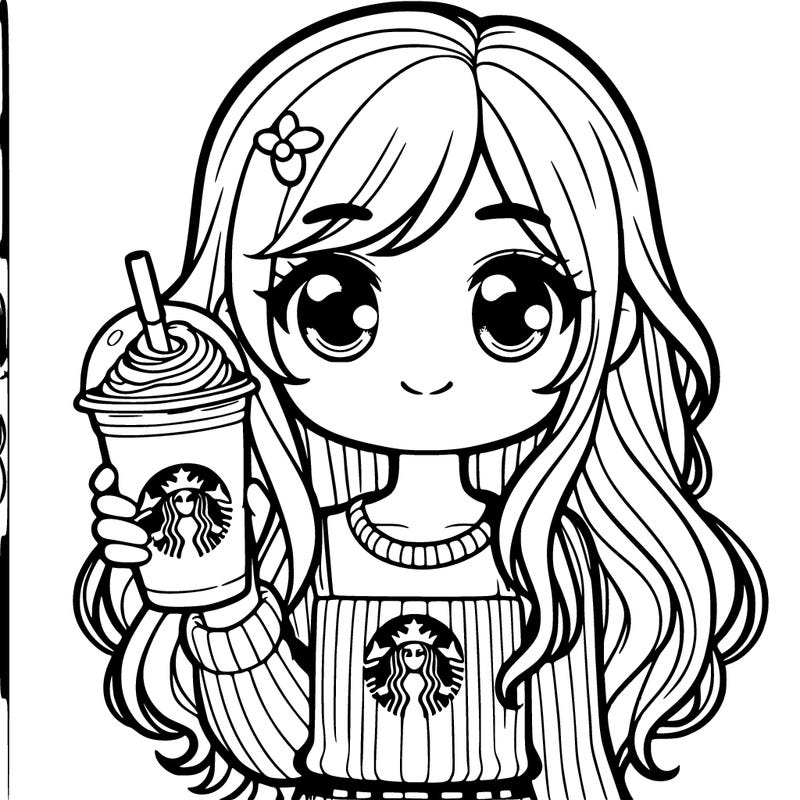 girl holding starbucks drink