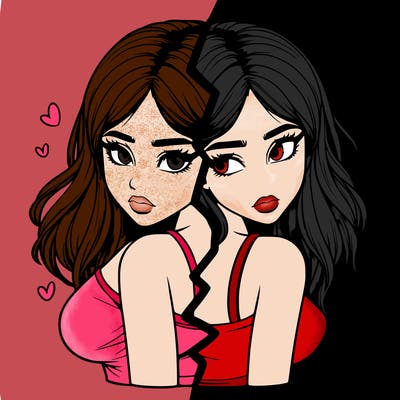 realistic girl split