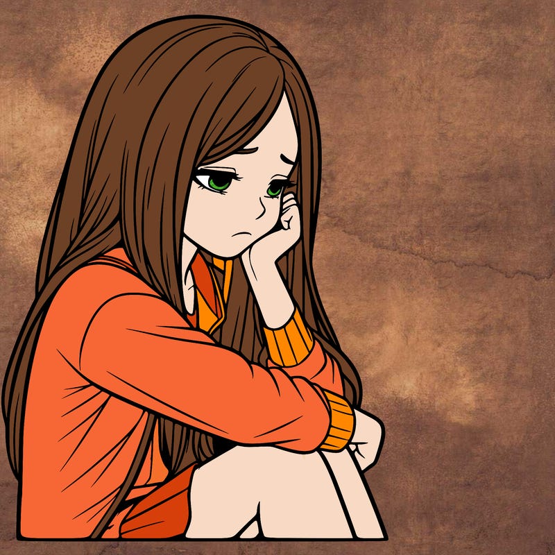 a realistic girl with depression