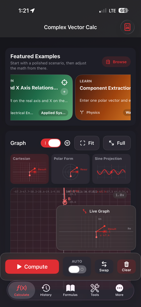 Complex Vector Calc - Reference App | MWM