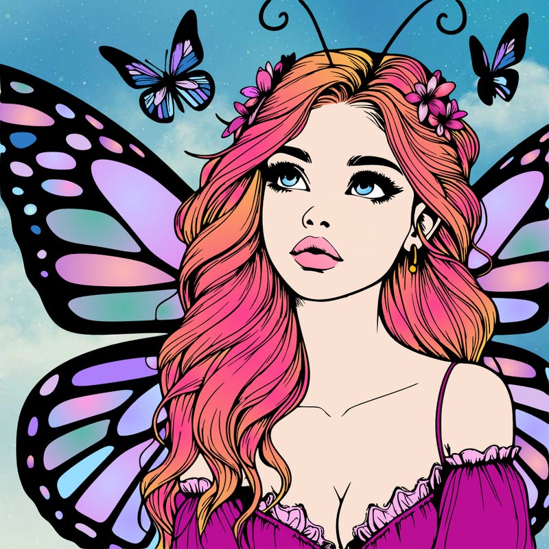 butterfly fairy realistic girl