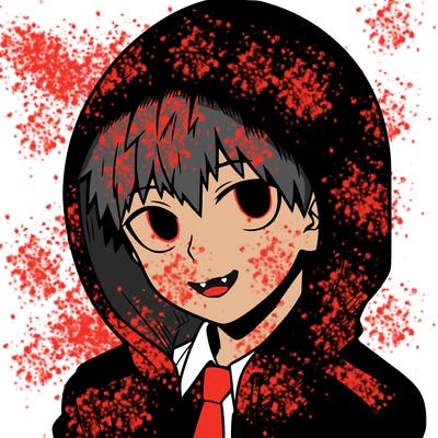 manga character with a hoodie