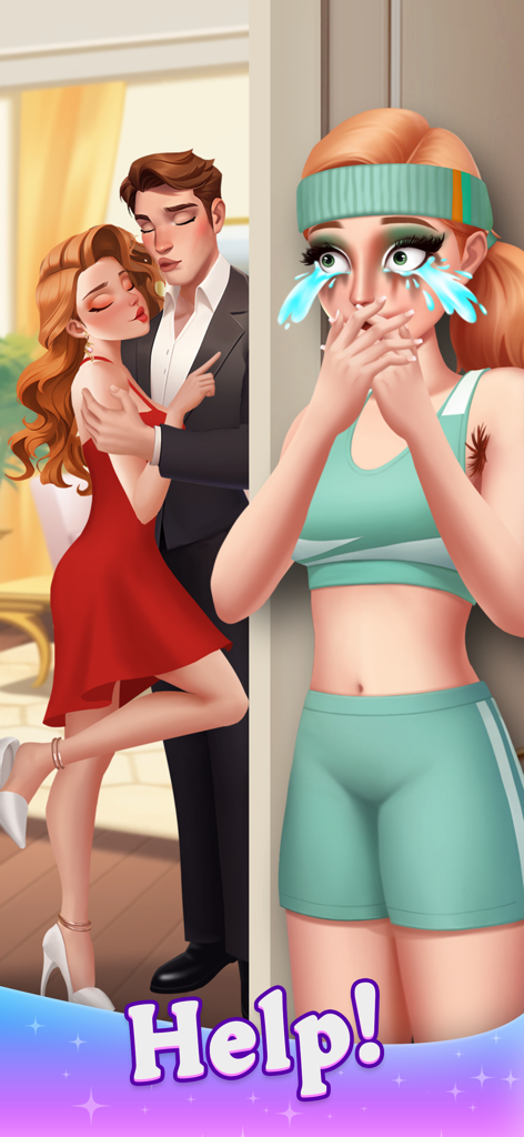 A heartbroken woman crying after witnessing her husband with another woman in a dramatic story scene