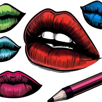 realistic  lips
