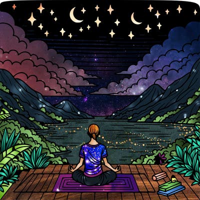 yoga with a pretty view