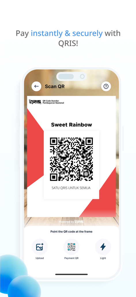 BWS Mobile - BWS Mobile app interface for scanning QRIS codes to make instant and secure digital payments.