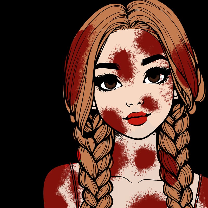 realistic girl with braids