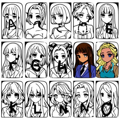 girls that look diffrent anime