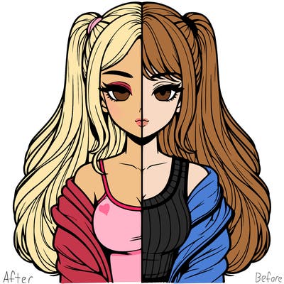 realistic girl split