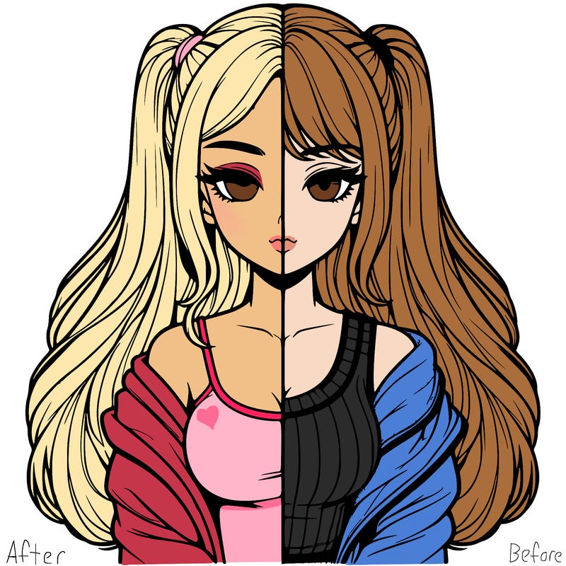 realistic girl split