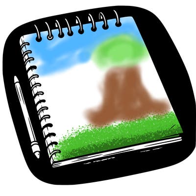a blank sketch pad
