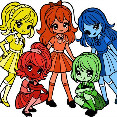 five girls