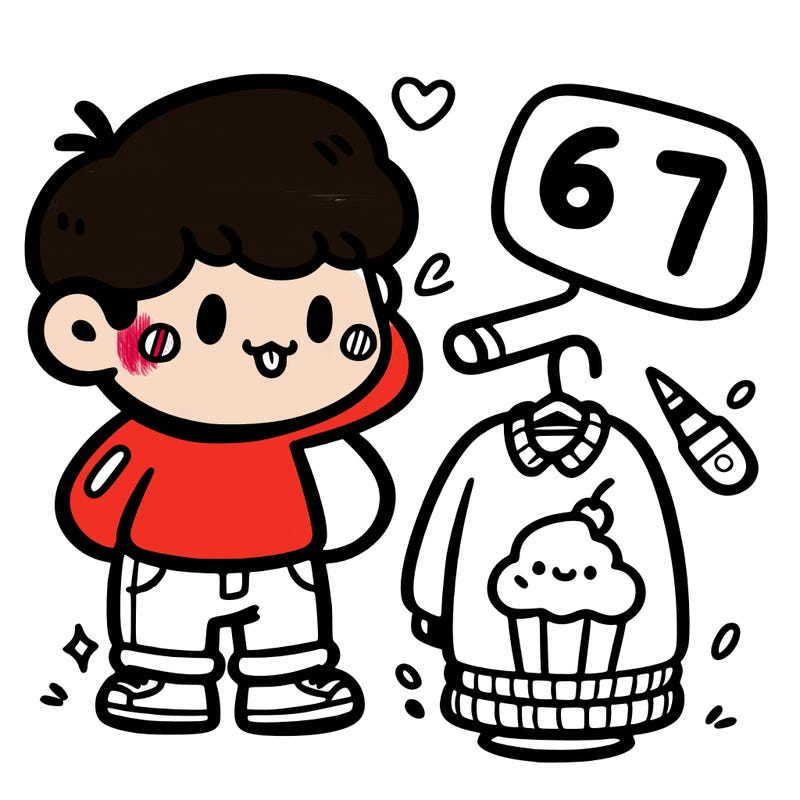 it says 67