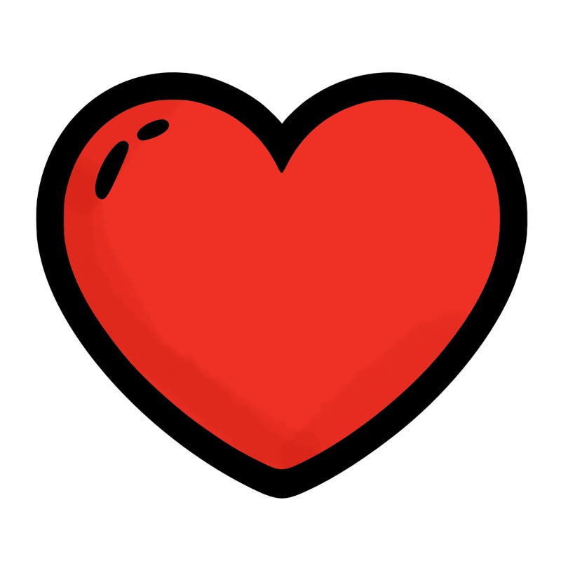 a blank heart