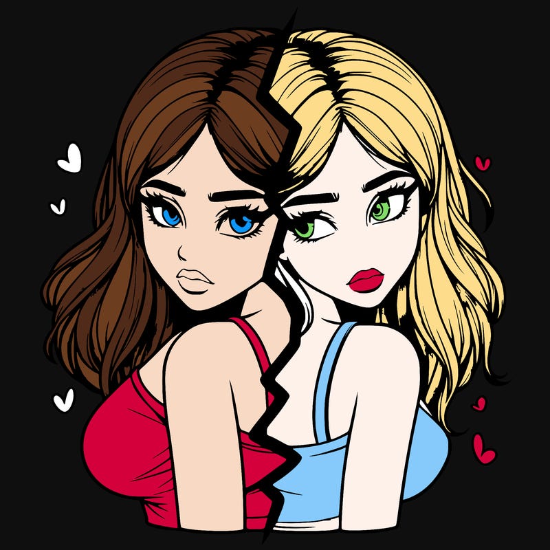 realistic girl split