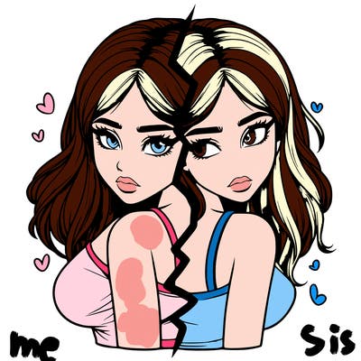 realistic girl split