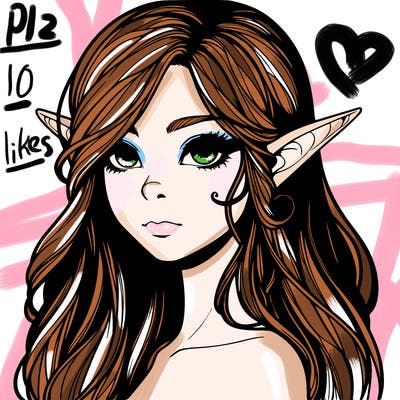 elf girl realistic dark fantasy