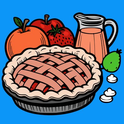 a pie of food