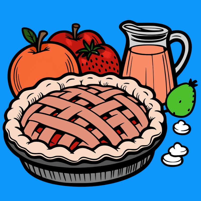 a pie of food