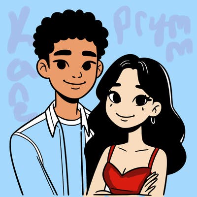 black woman and asian man couple