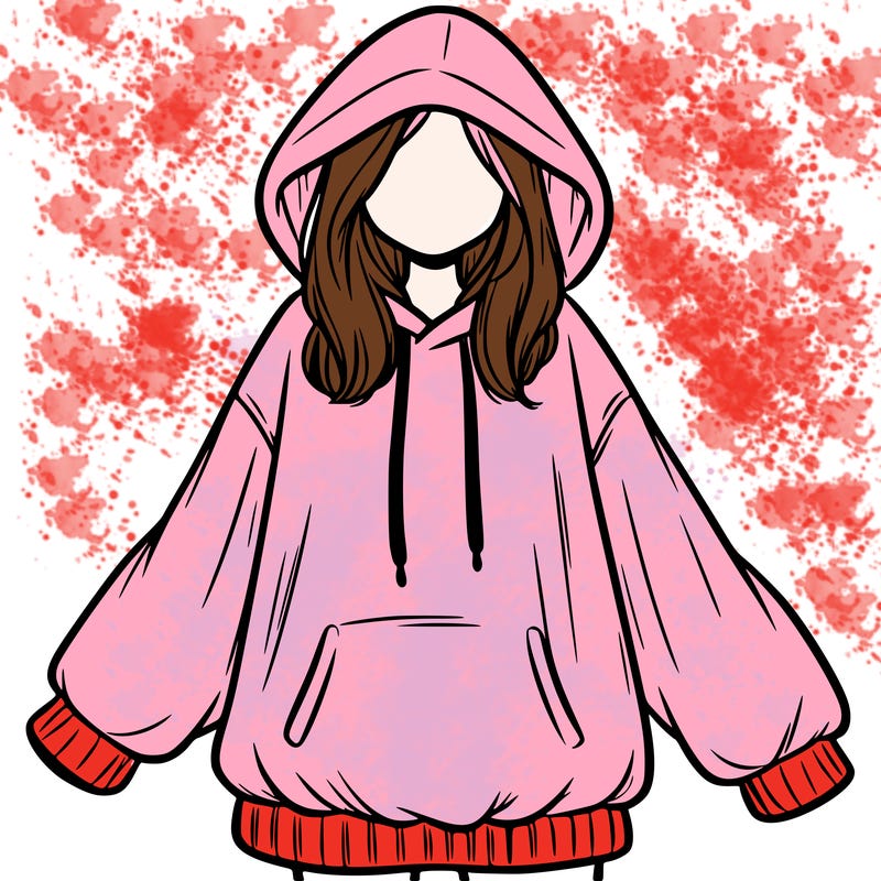girl in oversized hoodie