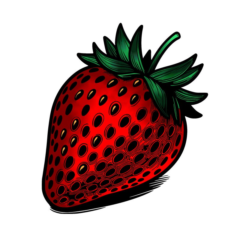 realstic strawberry