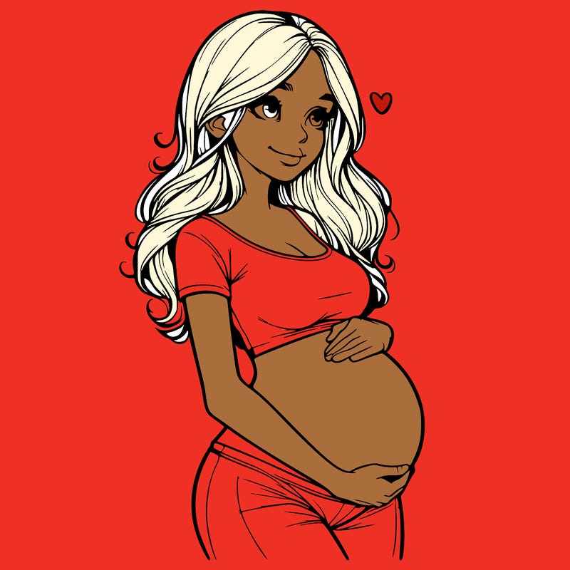 realistic pregnant girl