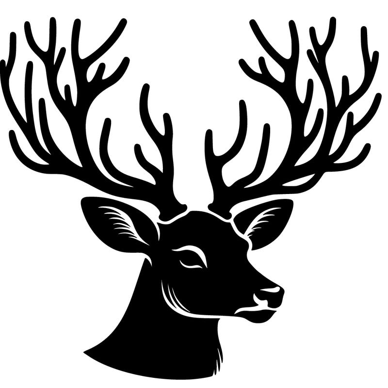 silhouette antlers deer