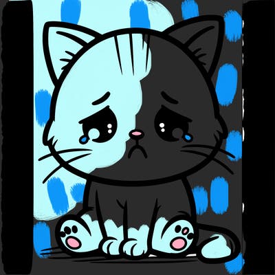 sad cat