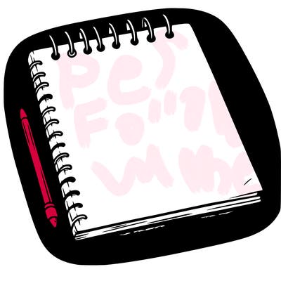 a blank sketch pad