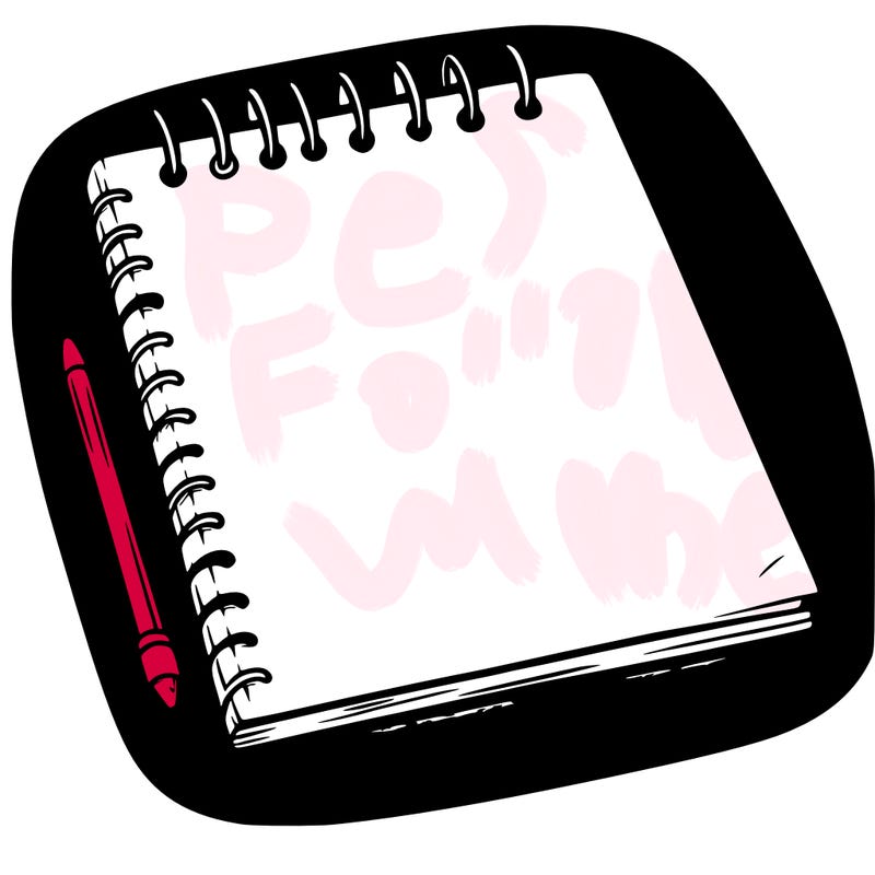 a blank sketch pad
