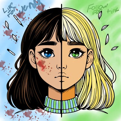 realistic girl split
