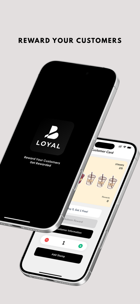 Digitale Loyalty-Karten- und Stempeloberfläche in der Beloyal-Mobil-App