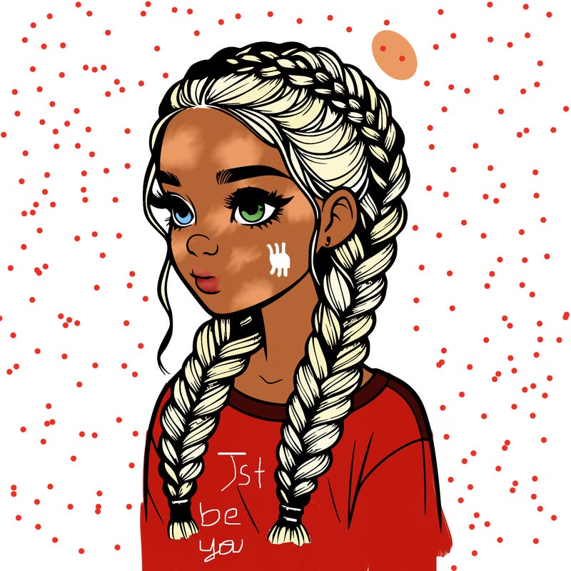 realistic girl with braids