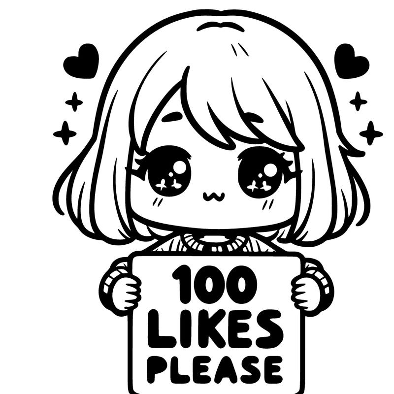 cute girl holding a sign saying 100 likes please