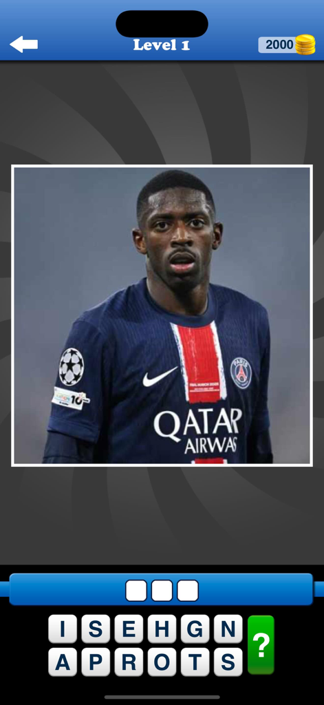 Whats the Team? Football Quiz - 레벨 1을 위해 PSG 유니폼을 입은 선수를 보여주는 팀이 무엇인지 축구 퀴즈 게임 플레이