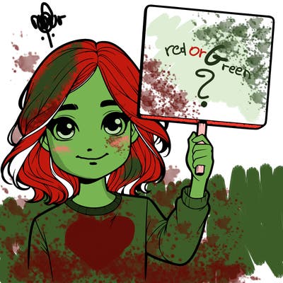 realistic girl holding up a sign