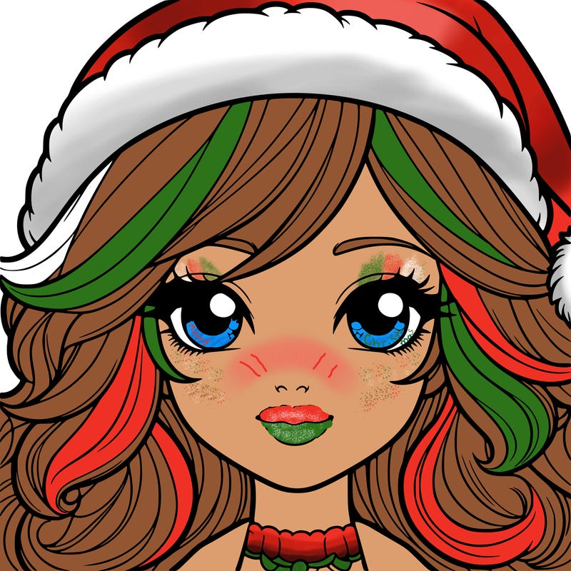 realistic christmas girl