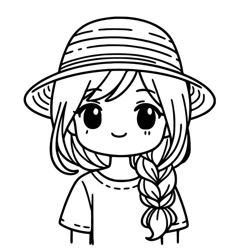 girl with a hat