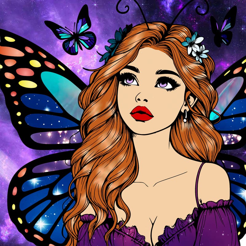 butterfly fairy realistic girl