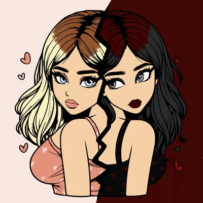 realistic girl split