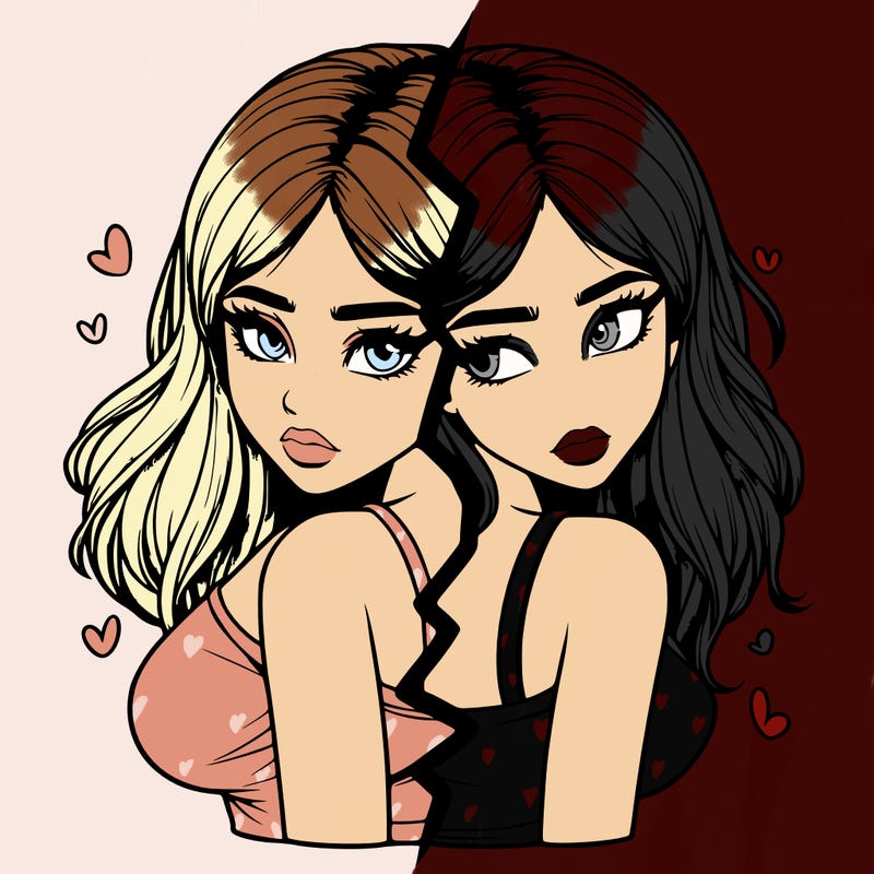 realistic girl split