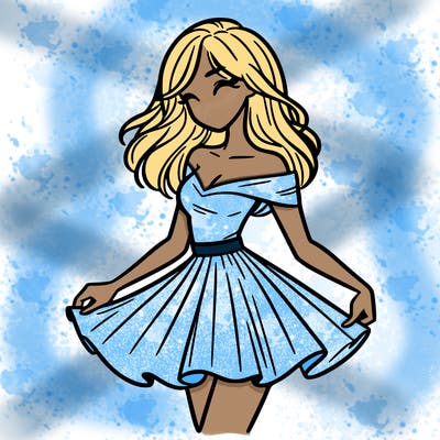 woman in skirt